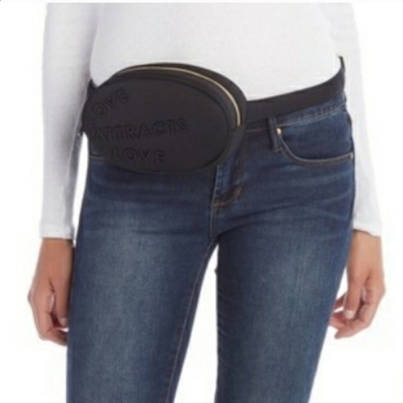 PEACE LOVE WORLD Denim Oval Belt Bag - Picture 2 of 9